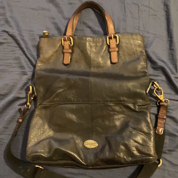Fossil leather Explorer Tote Purse - Picture 4 of 9